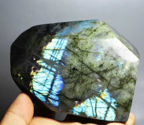 1.84lb HIGH GRADE NATURAL Labradorite ORE / Fire GEM Stone Furnishing articles - Picture 2 of 8