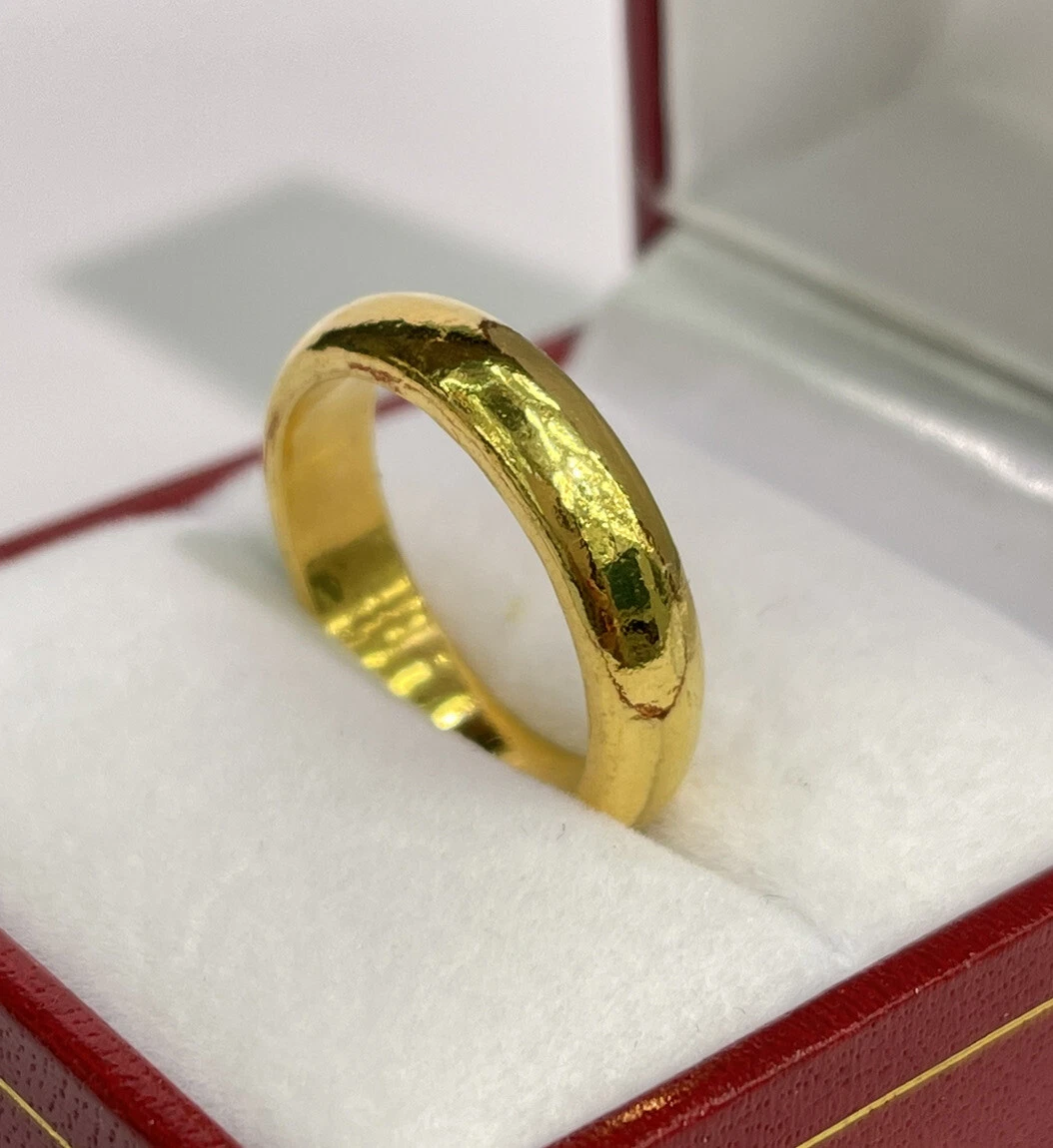 Buy 24K SOLID GOLD CANNETILLE Ring, Size 6.5, 11.2 Grams Online in India -  Etsy