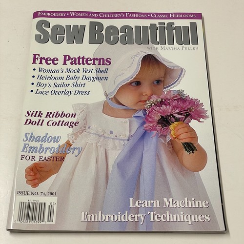 Sew Beautiful Magazine Martha Pullens Back Issue Smocking Machine Embroidery #74 - Picture 1 of 10