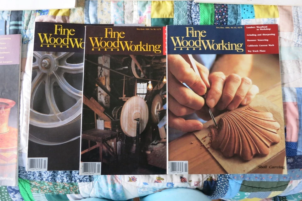 Vintage Lot of 34 Taunton Press "Fine Woodworking" Magazines, 1976-1987 Various  - Image 4 of 4
