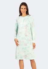 Hajo Damen Nachthemd langarm 45961 mint Gr. 48/50 NEU