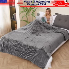 Electric Blanket Large 72"x 84" Full Size Soft Heated Blanket 5 Heating Levels