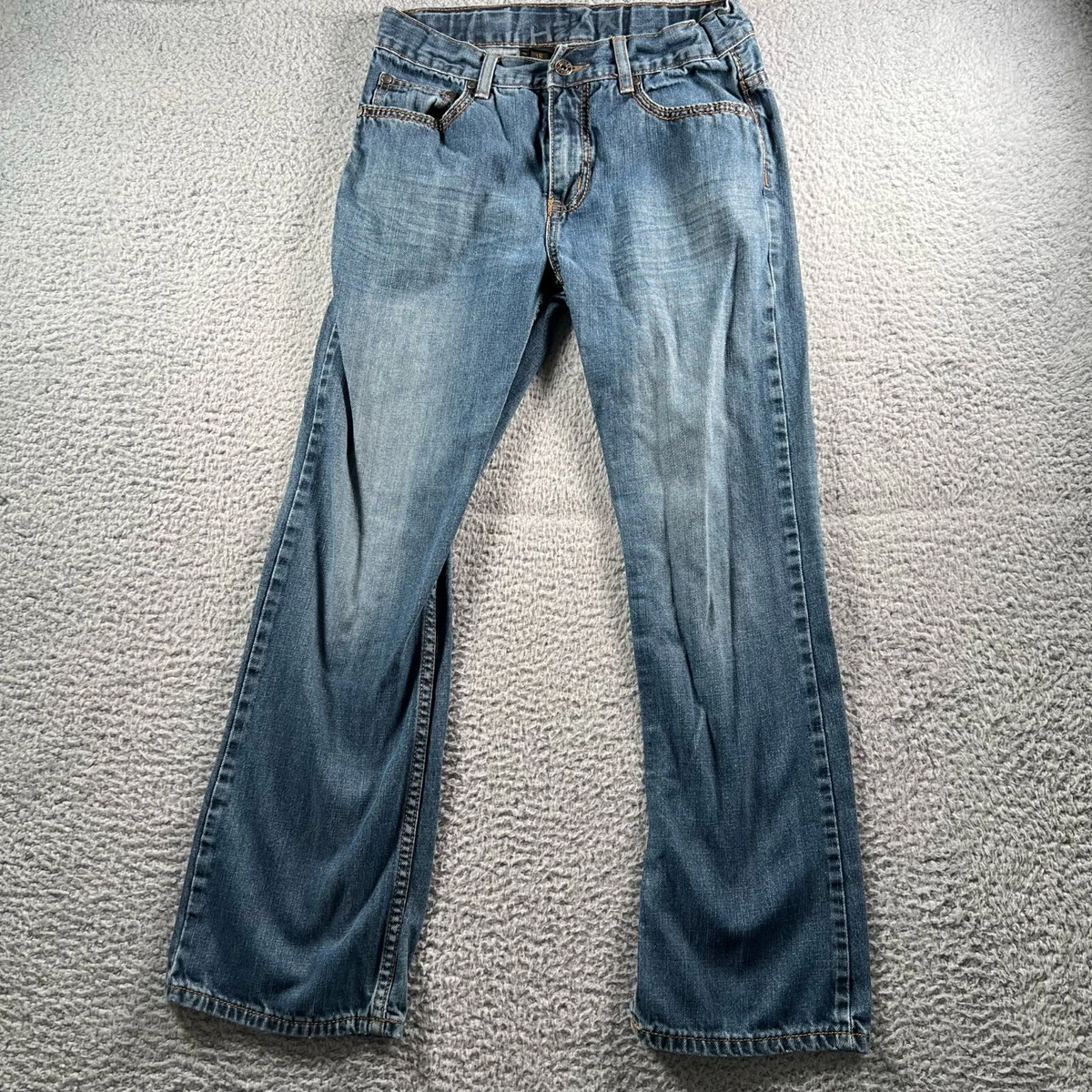 Helix Jeans Womens 26x28 Medium Wash Straight Leg Pocketed Blue Denim Tag 18