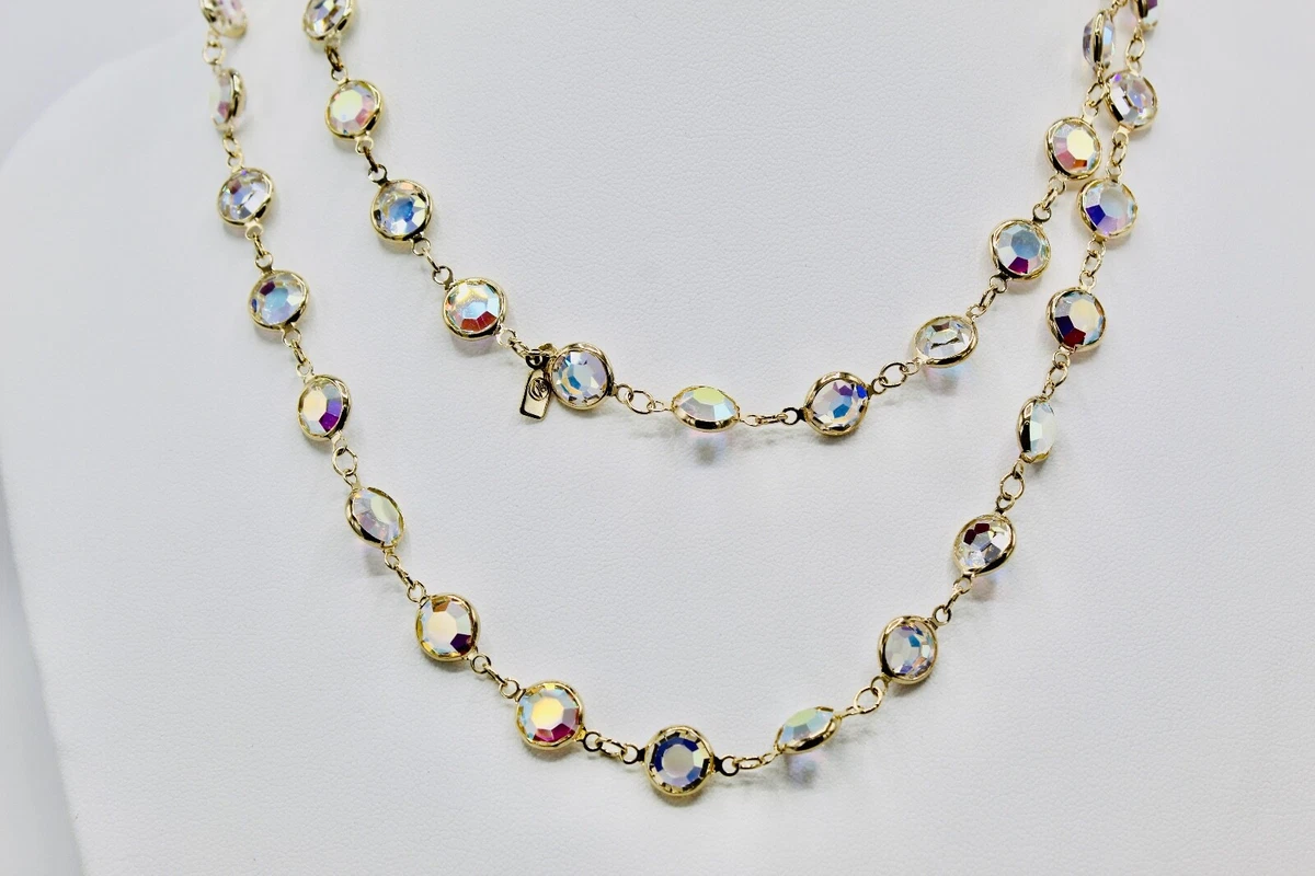 Swarovski bezel necklace deals