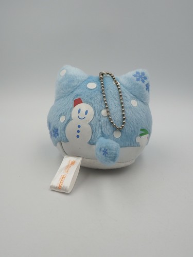 Maruneko Cat B3006 Blue Ice Keychain Mascot 3" Plush Toy Doll Sk Japan - Picture 4 of 7