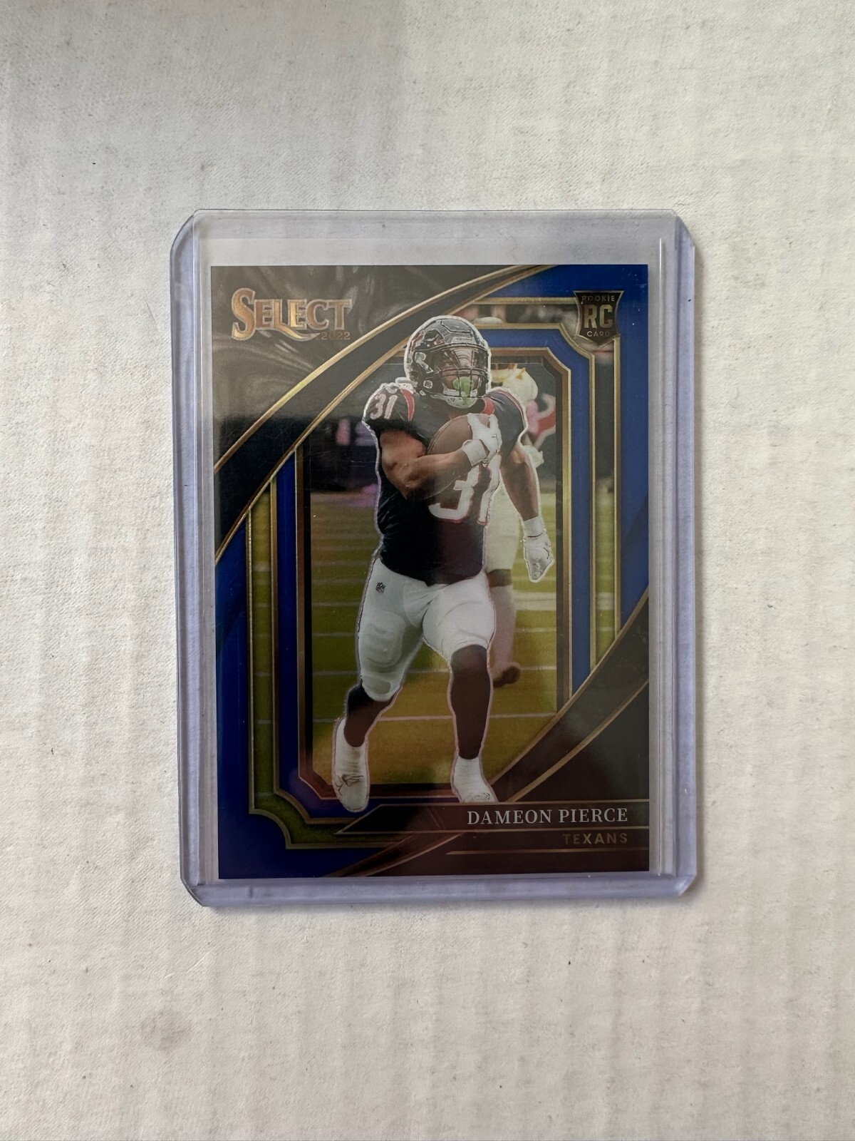 2022 Panini Select Football Dameon Pierce Blue Prizm Suite Level /99 RC No. 345