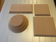 WOODEN PLAQUES Circles/Squares/Rectangles 12mm MDF blank Thophy display stands