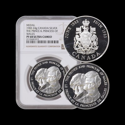 CANADA. 1983, Medal, Silver - NGC PF68 - Princess Diana Wedding | eBay