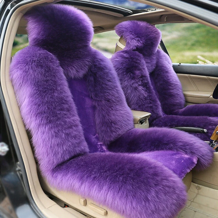 1x Genuine Australian Sheepskin Wool Fur Car Front Seat Cover Warm Cushion Mat - Image 4 of 4