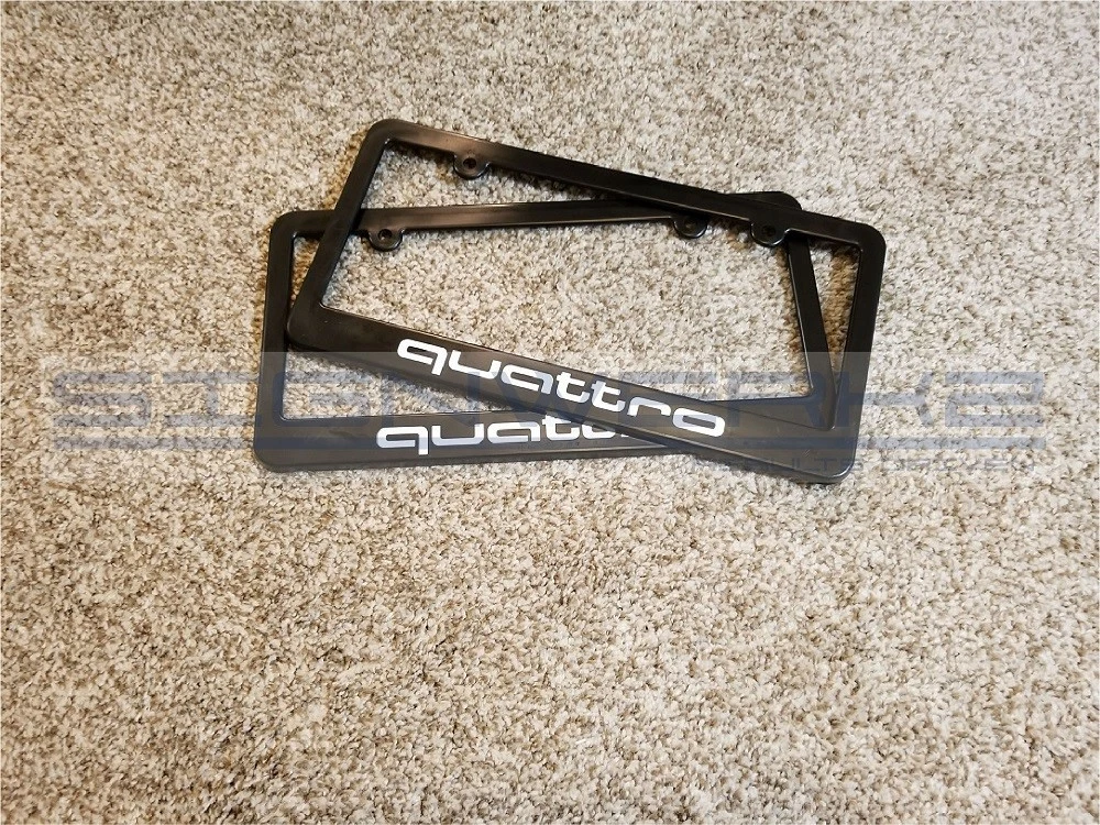 Audi quattro license plate frame deals