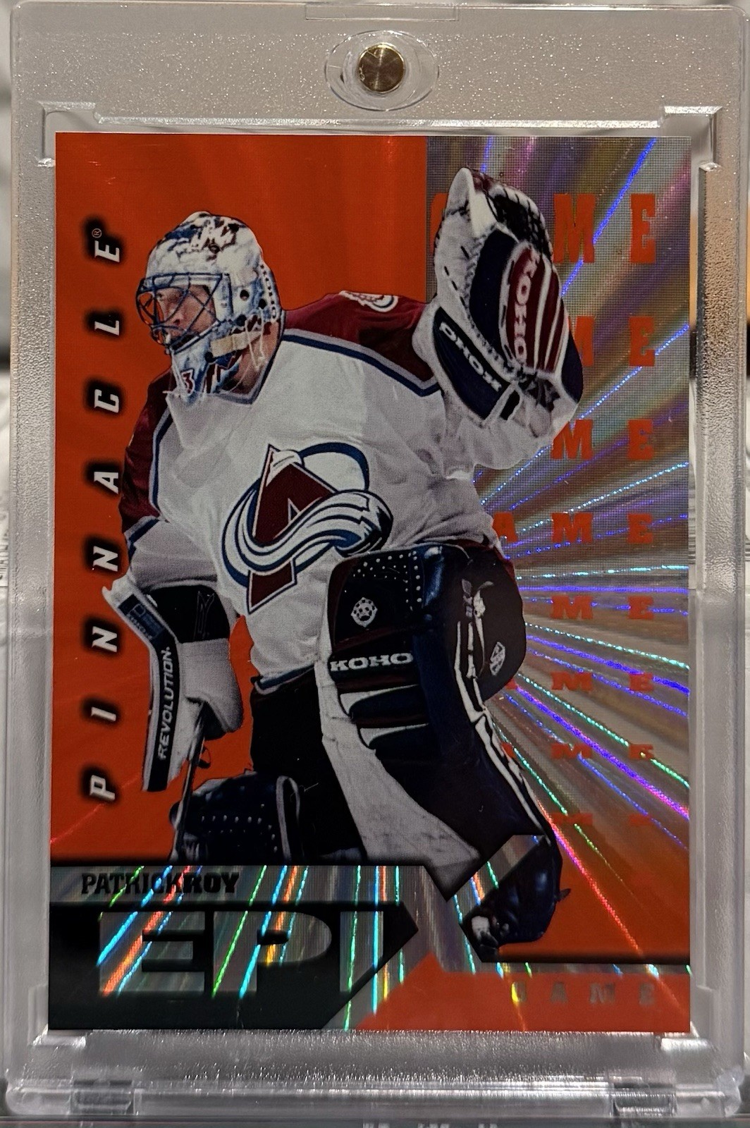 1997-98 Pinnacle Epix Orange Game Patrick Roy #E7 HOF
