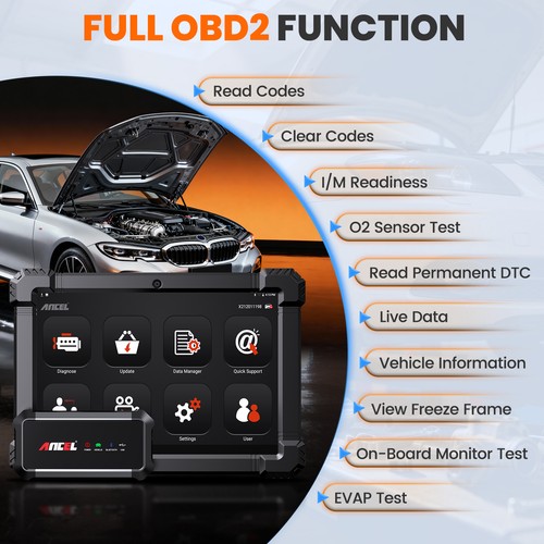 ANCEL X7 sistema completo bidirecional OBD2 scanner ferramenta de diagnóstico de carro codificação ECU