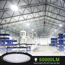 200/300/500W UFO LED High Bay Light Warehouse Industrial Light Fixture 50000LM