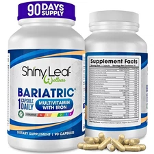 Bariatric Multivitamin with 45mg Iron 90 Days ONCE A DAY for Post WLS Patients