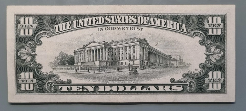 1985 Ten Dollar Federal Reserve Note $10 STAR NOTE Circulated #96451 - Image 2 of 2