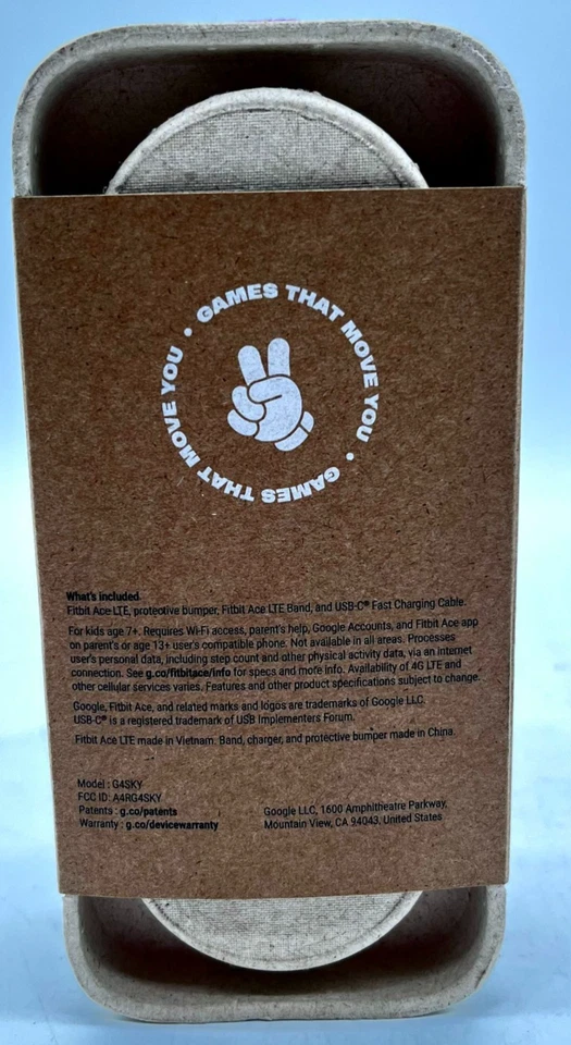 Brand New Fitbit By Google Ace LTE Kids Smartwatch - Spicy Case Movin Band - Image 2 of 4