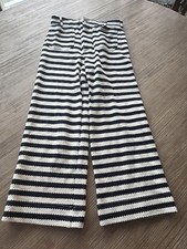 MAEVE The Colette Striped Wide-Leg Pants Women's Size 30 Black White