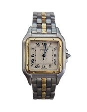 Cartier Panther 27mm Single Row Watch in Stainless Steel and 18 Kt Yellow Gold