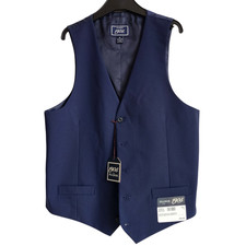 Size 18 Boys Vest Navy Blue Wedding Ringbearer Jos A Bank Kids Polyester Nwt New