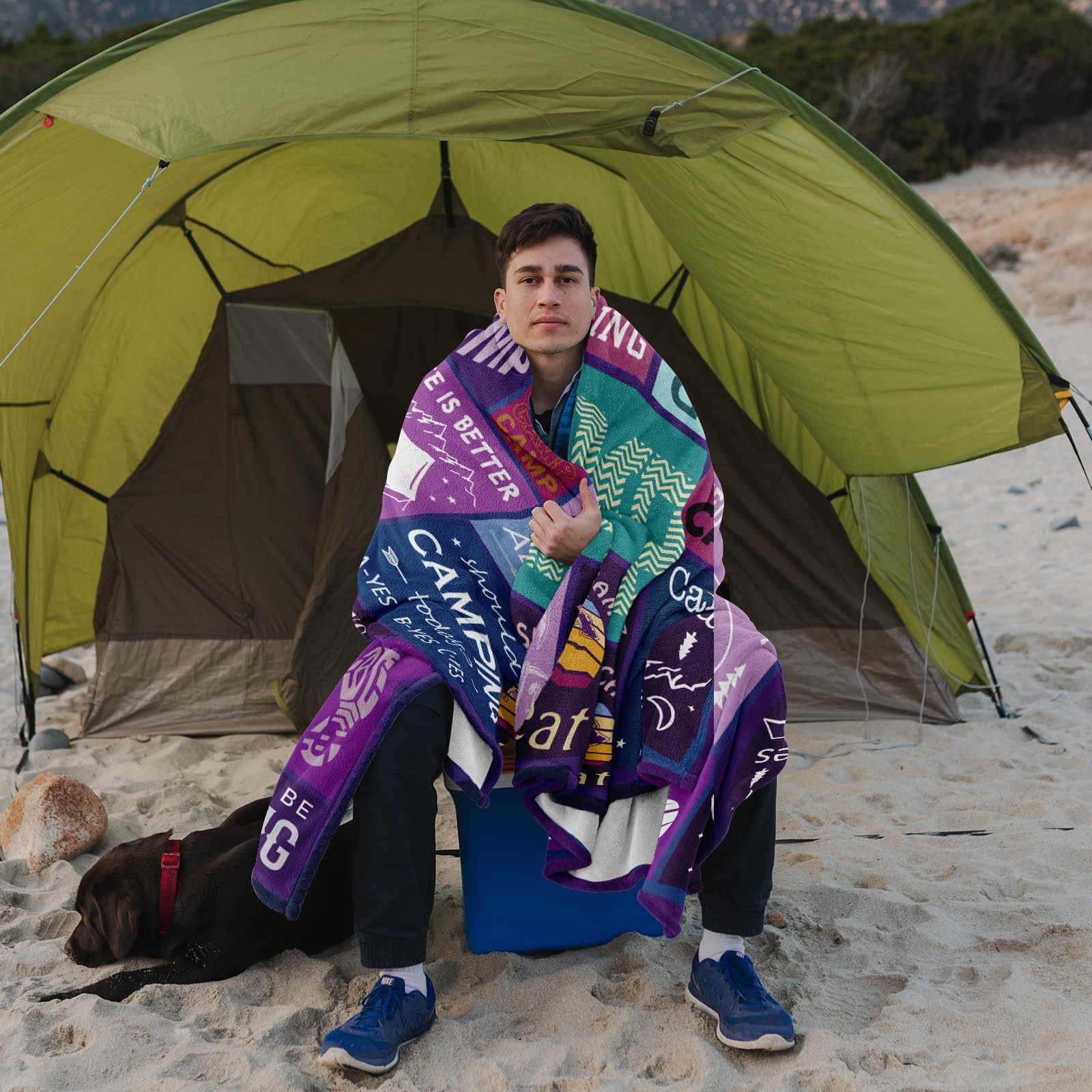 Cool Camping Gifts for Women/Men, Camping Blanket Essentials for Camp Lover, ... thumbnail 3