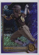 2022 Bowman Chrome Prospects Purple Shimmer Refractor 195/250 Victor Acosta 3hd