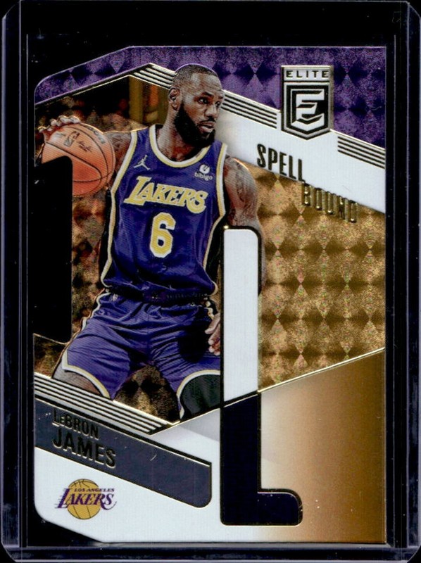 2022-23 Panini Donruss Elite LeBron James Spellbound Orange Die Cut #1 Lakers