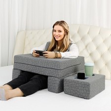 Extra Large Memory Foam Reading  Gaming Pillow with Adjustable Arm Rest, Lap De