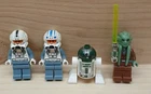 Lego Star Wars  4 Minifigures (Kit Fisto, 2 clone pilots, R4-P44) Set# 8088