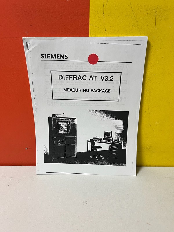 SIEMENS DIFFRAC AT V3.2 System Operating and Service Manual