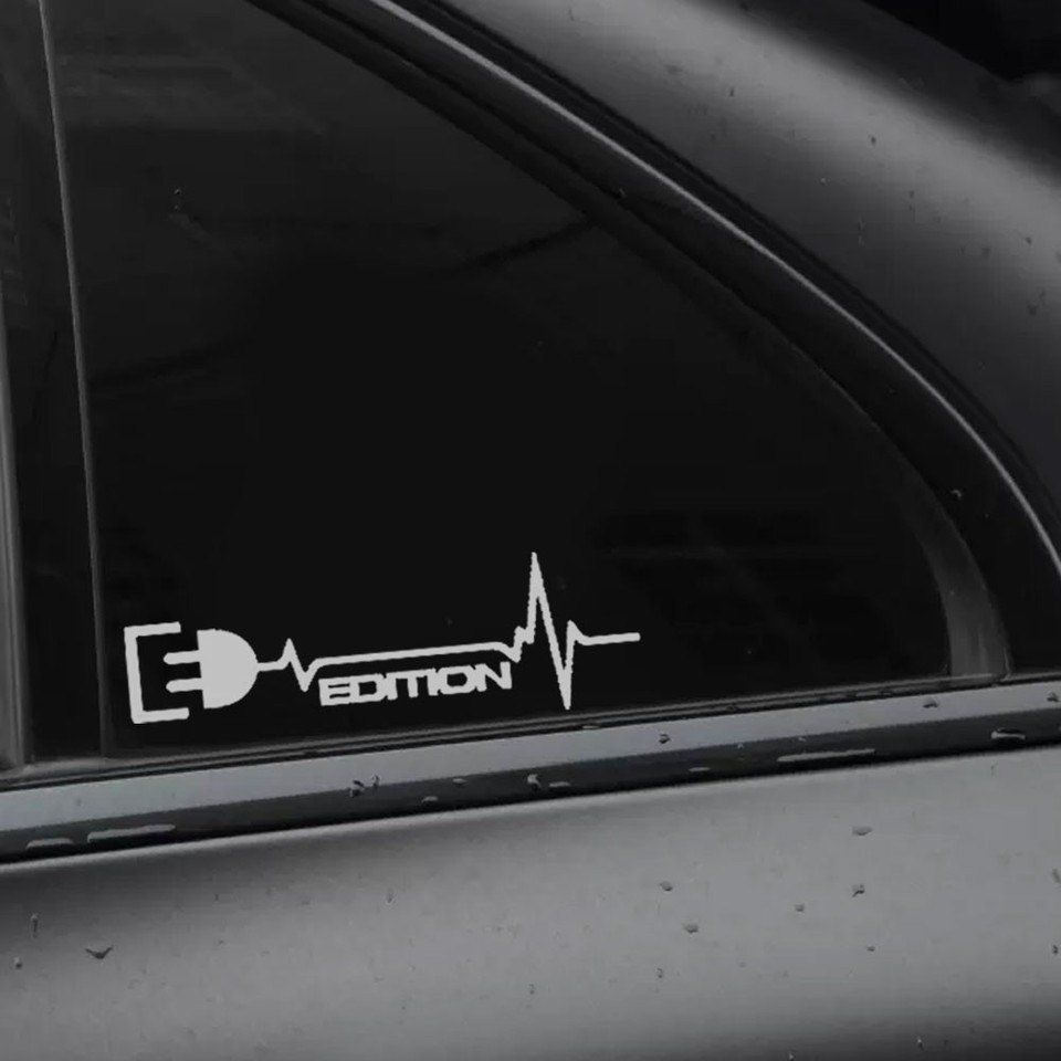 Vinyl Car Window Decal Waterproof Sticker For EV Electric Vehicle Body ...