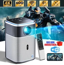 NBD Projector with 5G WiFi and Bluetooth,4K Support 600ANSI Native 1080P