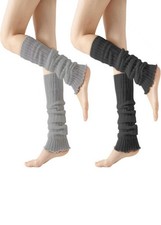Ribbed Leg Warmers for Women, 80s Style, Long Knitted Socks for Party Sports ...