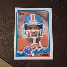 Topps 1988 Super Rookie Ricky Nattiel Denver Broncos Base Set #27 Football Card. rookie card picture