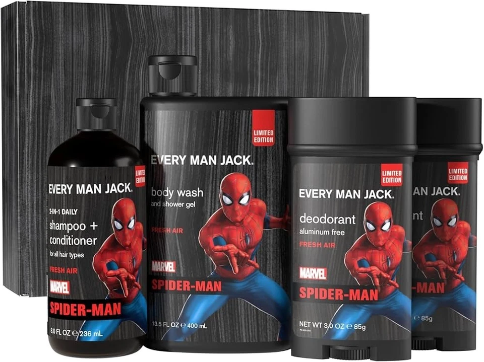 Every Man Jack Marvel Collectors Box Body Wash -- RARE SET -- BEST PRICE ONLINE - Image 2 of 3