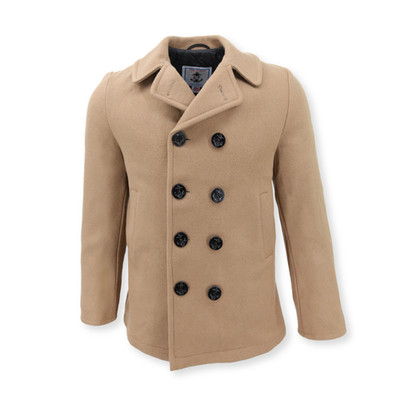 Sterlingwear of Boston, Mens Classic Wool Blend Peacoat - Made in USA