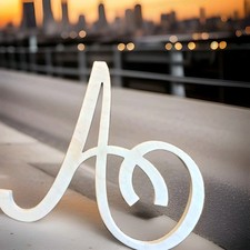Ariana Font Wooden Letters, Unfinished Letter, Large Craft Letter, Cutout