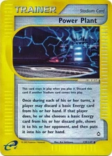 Moderately Played Power Plant - 139/147 - Uncommon - Reverse Holo Pokemon Aquapo