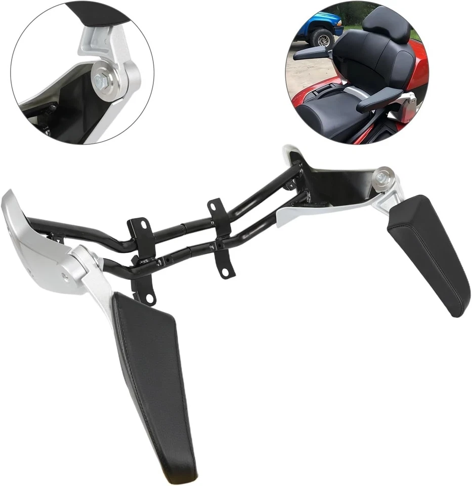 Reposabrazos traseros ajustables para moto pasajero BMW K1600GTL 2010-2018 Foto 2 de 4