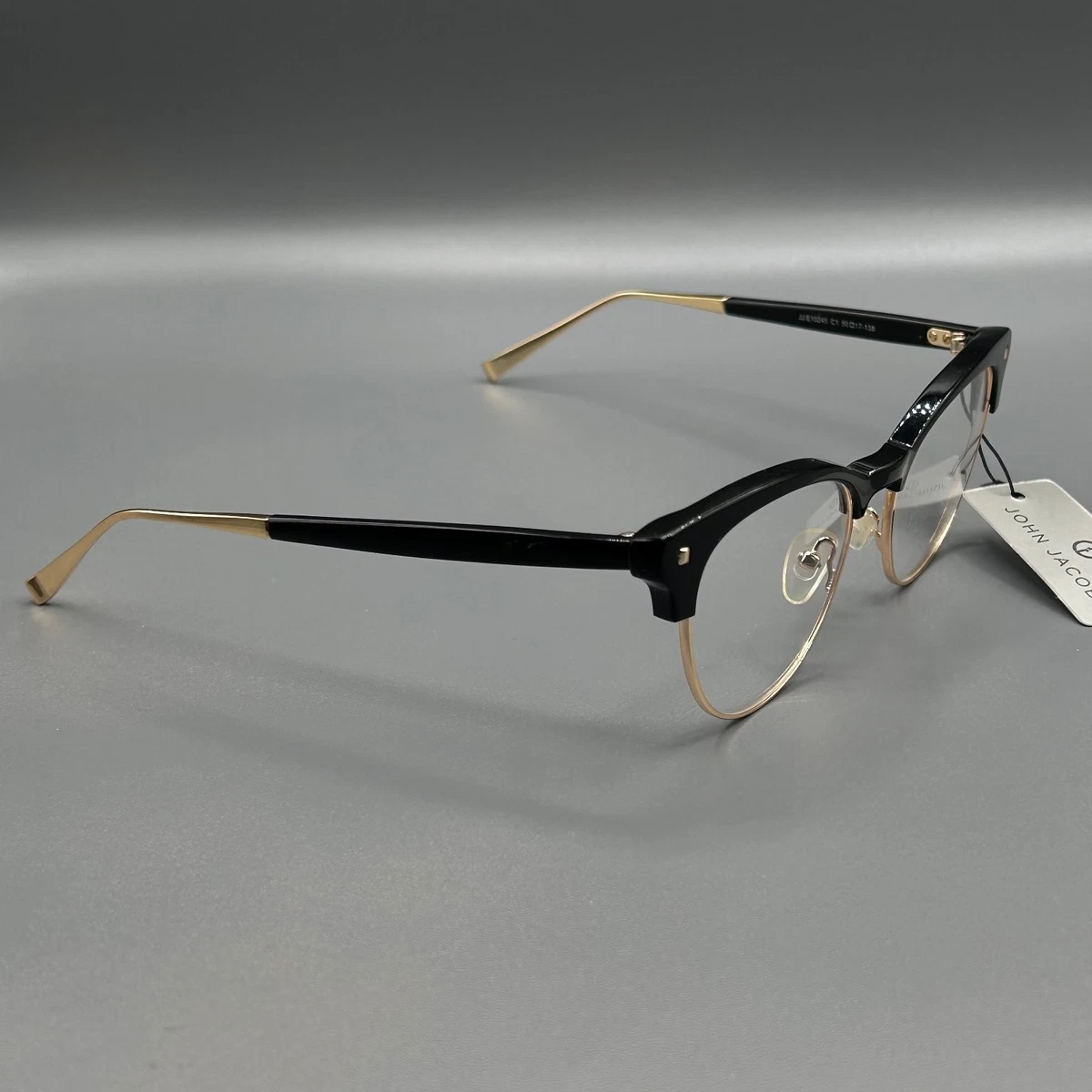 John Jacobs JJ E10245 C1 Glasses Frame 50-17-138 Black Gold