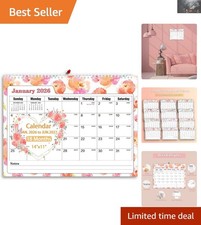 Floral Wall Calendar 2026-2027 - 18 of Stylish Planning, 14" x 11"