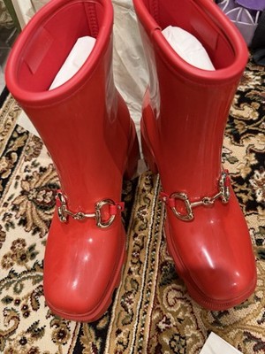 New Authentic Gucci Women s Boots. Red. Eu Size 38