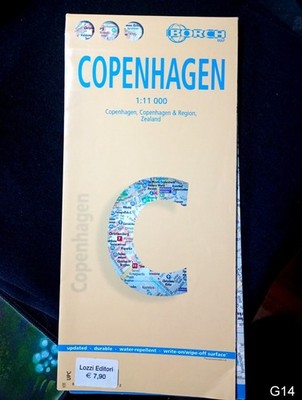 COPENHAGEN carta stradale - libro Borch mappa cartina arte trasporti Danimarca