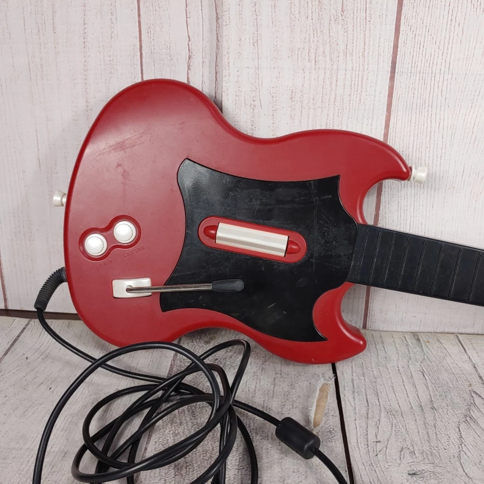 Guitar Hero Gibson SG (PlayStation 2 PS2) PSLGH - Wired Red Octane TESTED WORKS - Image 2 of 4