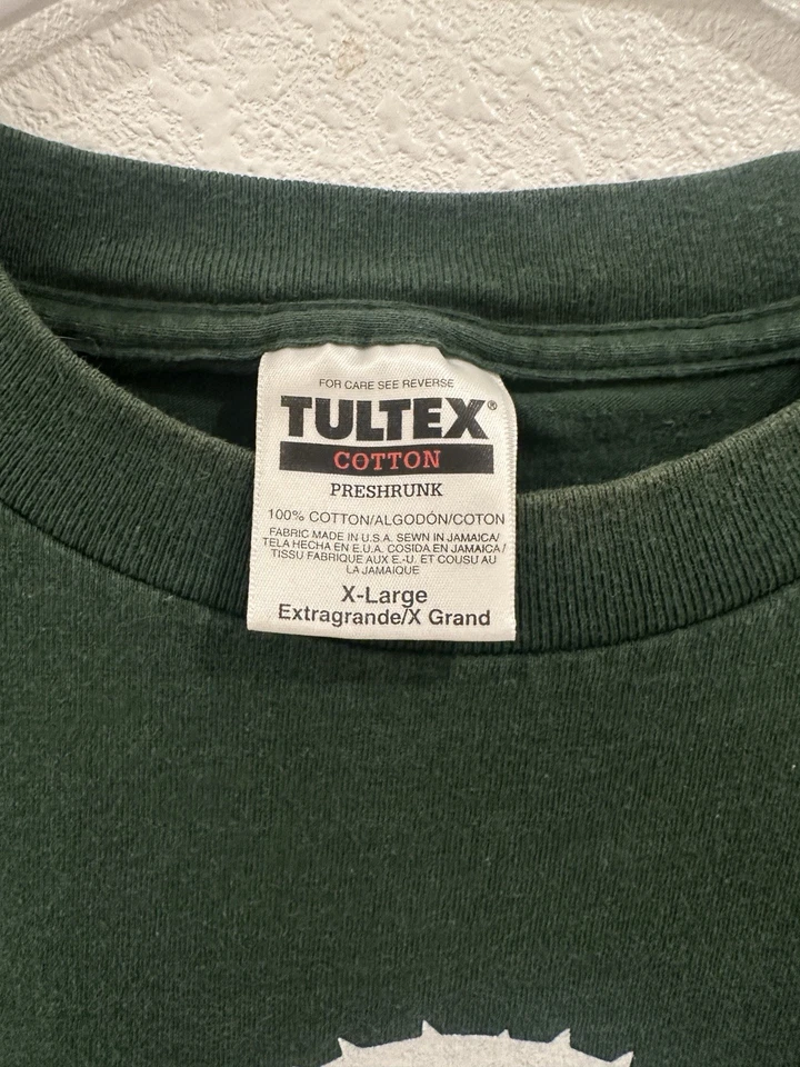 Винтажная мужская футболка Catherine Wheel 1995 Eat My Dust размер XL с ремешком футболка зеленая - Изображение 3 из 4