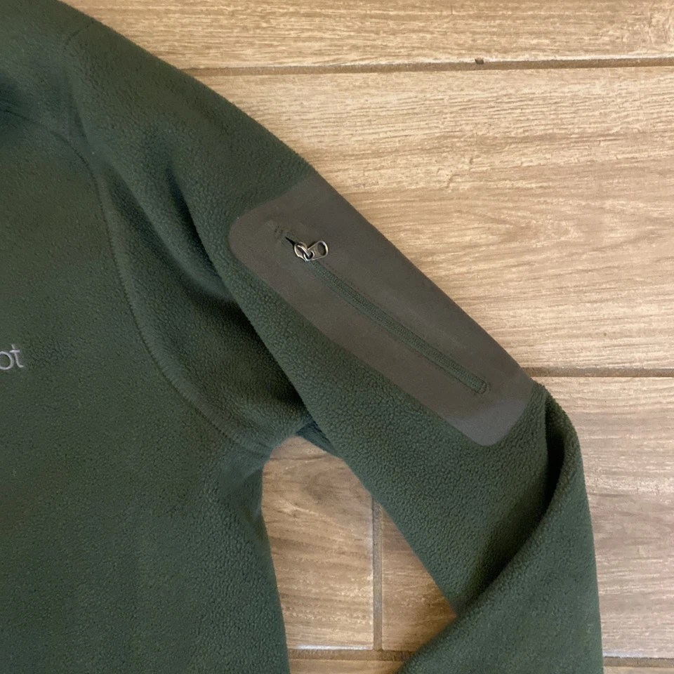 Chaqueta Marmot Soft Shell polar Polartec cremallera completa verde militar para hombre talla mediana Foto 4 de 4