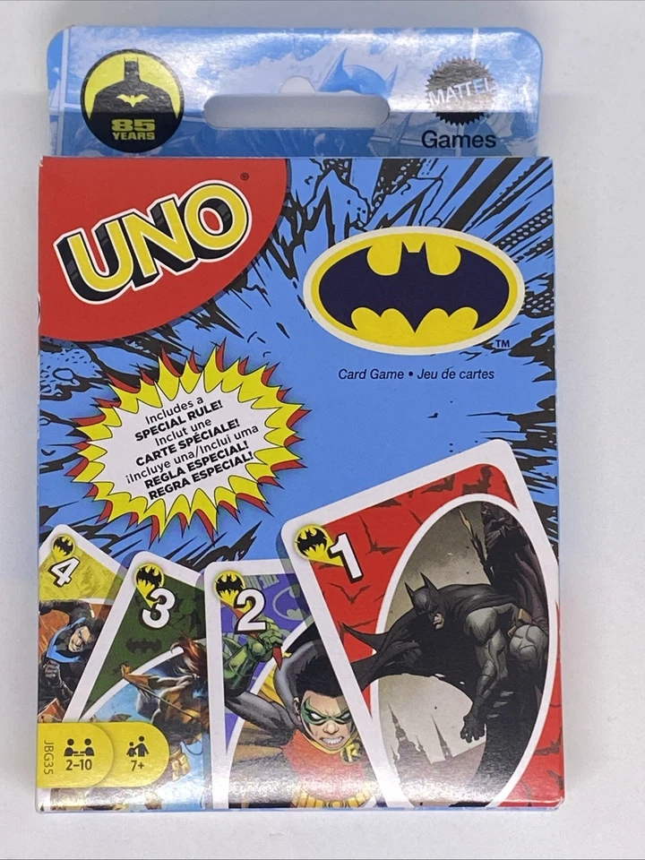 Uno Batman Card Game Celebrating 85 Years of Batman Bat Signal Rules Game Night - Image 2 of 4