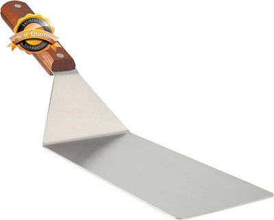 8  Extra Large Sturdy Stainless Steel Spatula Food Turner with Wooden Handle