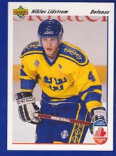 MINT 1992 UPPER DECK #26 NIKLAS LIDSTROM ROOKIE Detroit Red Wings/ SWEDEN H.O.F.