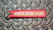 Remove Before Flight Tag Key Chain - Zipper Pull - Aviation - Aircraft - Plane