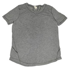 Lululemon Shirt Womens 6 Gray Short Sleeve Textured Athletic Running Tee Workout